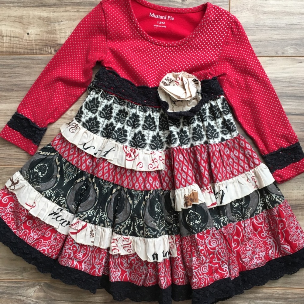 Girl's Mustard Pie Dress Size 12 Months